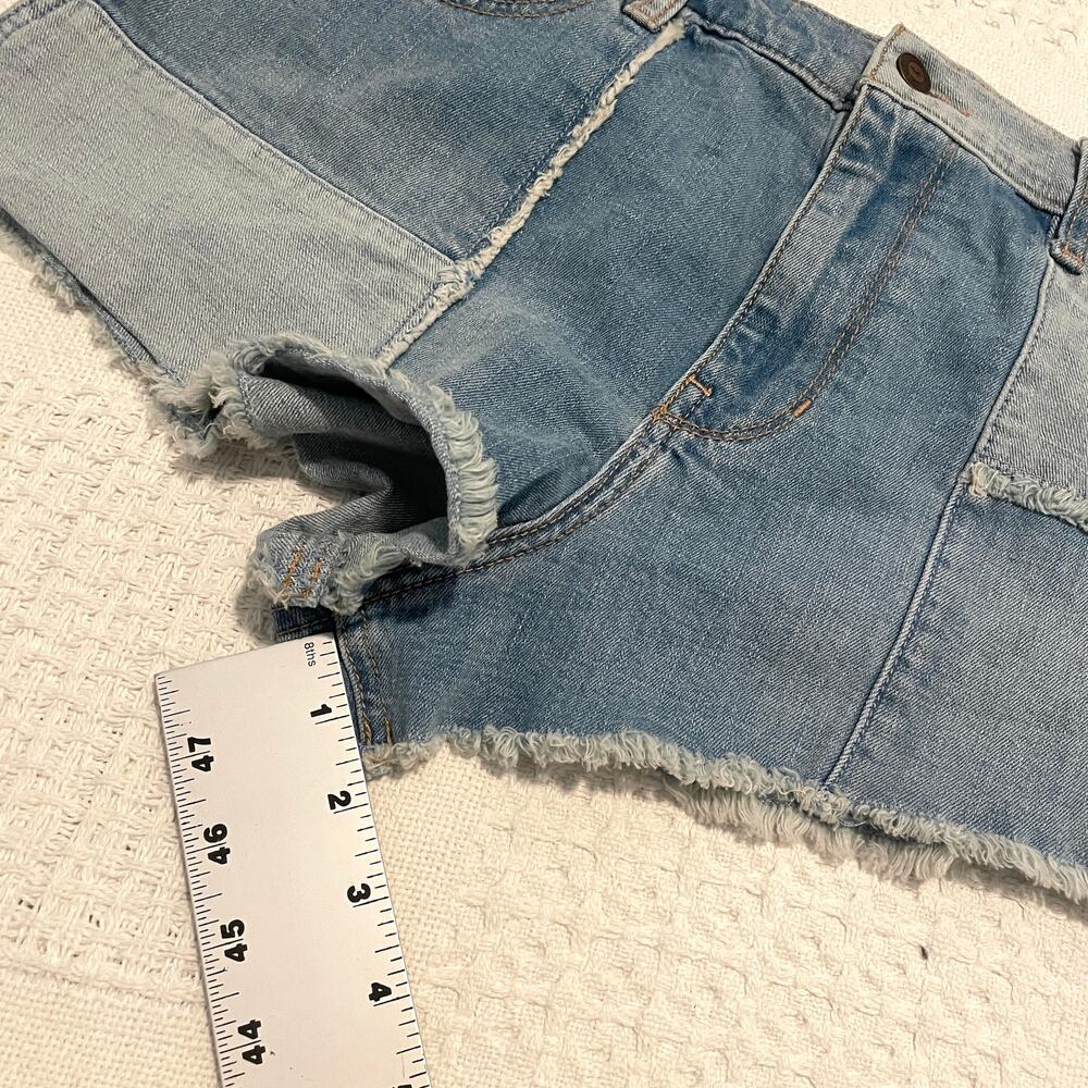 Hollister distressed patchwork vintage high rise jean short cut offs 29 SH2 8017 - Picture 3 of 14